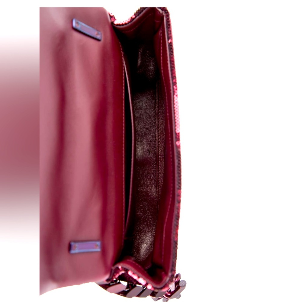 Burberry Lola Small Quilted Sequin Chain Shoulder Bag in Burgundy ~ EUC - Picture 12 of 14